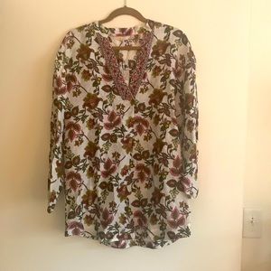 Boden linen floral shirt